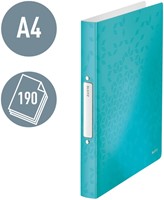 Ringband Leitz WOW A4 2-rings O-mechaniek 25mm PP ijsblauw-2