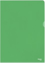 Insteekmap L-model Esselte standaard A4 0.11mm PP groen 100 stuks