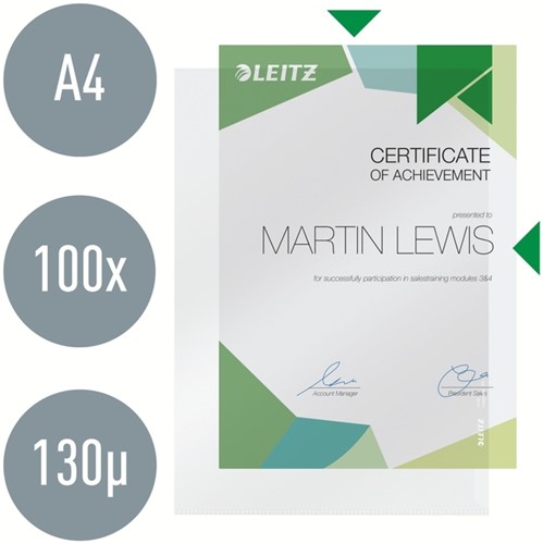 Insteekmap L-model Leitz Premium 0.13mm PP A4 transparant 100 stuks-7