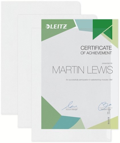 Insteekmap L-model Leitz Premium copy safe 0.17mm PP A4 transparant 100 stuks-10