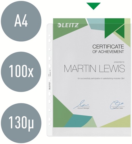 Showtas Leitz Premium copy safe 0.13mm PP A4 100 stuks-6