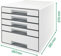 Ladenblok Leitz WOW 5 laden wit/blauw-2