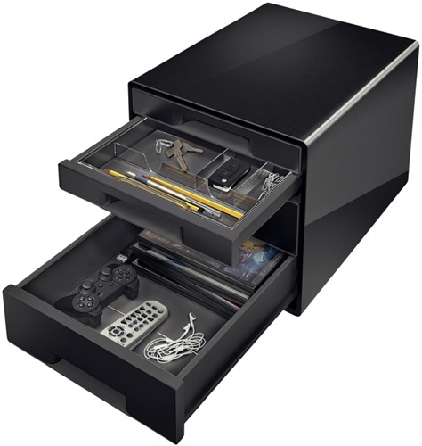 Ladenblok Leitz WOW CUBE A4 maxi 4 laden zwart-2