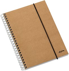 Notitieboek Kraft Line A5 140blz spiraal lijn