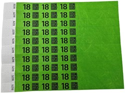 Polsbandje CombiCraft 18+ don’t drink and drive groen 100 stuks