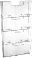 Folderhouder Europel 4x A4 wand liggend koppelbaar transparant-2