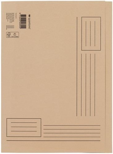 Vouwmap Quantore A4 ongelijke zijde 250gr beige