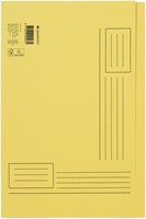 Vouwmap Quantore Folio ongelijke zijde 250gr geel