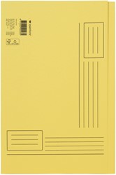 Vouwmap Quantore Folio ongelijke zijde 250gr geel