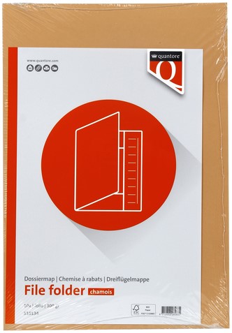 Dossiermap Quantore folio 250gr chamois-2