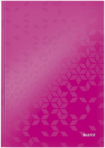 Notitieboek Leitz WOW A4 160 pagina's 90gr lijn roze