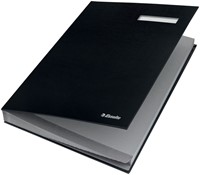Vloeiboek Esselte 6210 karton 20 tabbladen zwart-6
