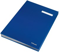 Vloeiboek Esselte karton 20 tabbladen blauw-6