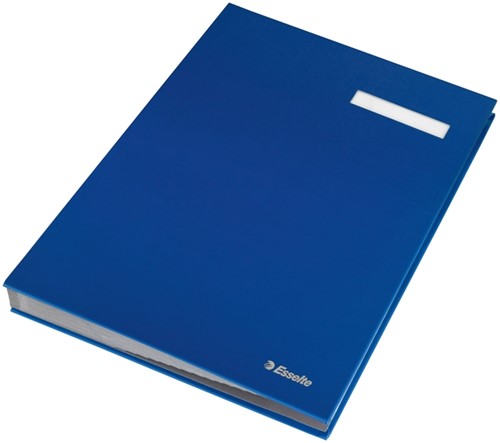 Vloeiboek Esselte karton 20 tabbladen blauw-6