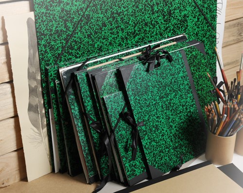 Tekenmap Canson Studio Annonay elastieksluiting 610x810mm groen-1