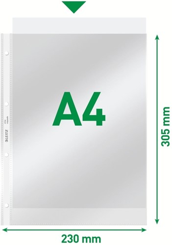 Showtas Leitz Premium standaard copy safe 0.09mm 4-gaats PVC A4 glashelder 100 stuks-2