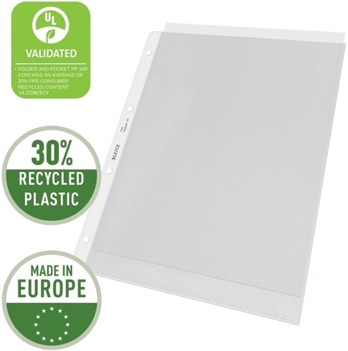 Showtas Leitz Premium copy safe 0.12mm 4-gaats PP A4 transparant 100 stuks-1