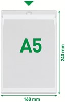 Insteekmap U-model Leitz Premium met ophangoog 0.20mm PVC A5 transparant 50 stuks-7