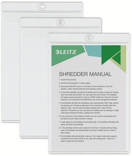 Insteekmap U-model Leitz Premium met ophangoog 0.20mm PVC A5 transparant 50 stuks-8