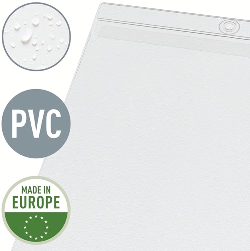 Insteekmap U-model Leitz Premium met ophangoog 0.20mm PVC A4 transparant 50 stuks-6