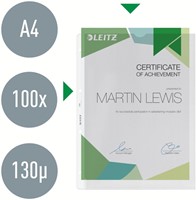 Showtas Leitz Premium met uitsnede copy safe 0.13mm PP A4 transparant 100 stuks-7