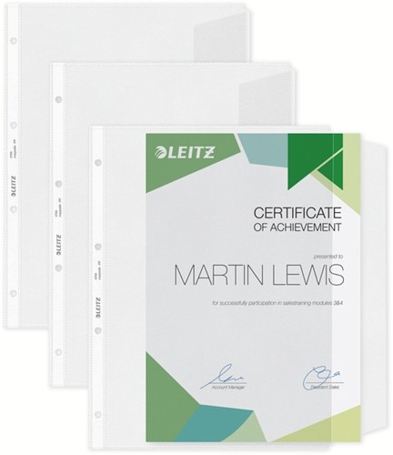 Showtas Leitz Premium met klep copy safe 0.13mm PP A4 transparant 50 stuks-4