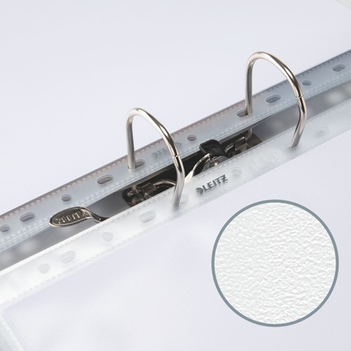 Showtas Leitz Premium standaard 11-gaats copy safe 0.085mm PP A4 transparant 100 stuks-4