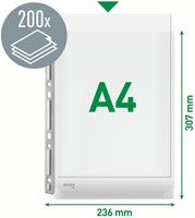 Harmonica showtas Leitz Premium 0.17mm metalen perforatiestrip copy safe A4 glashelder 3 stuks-6