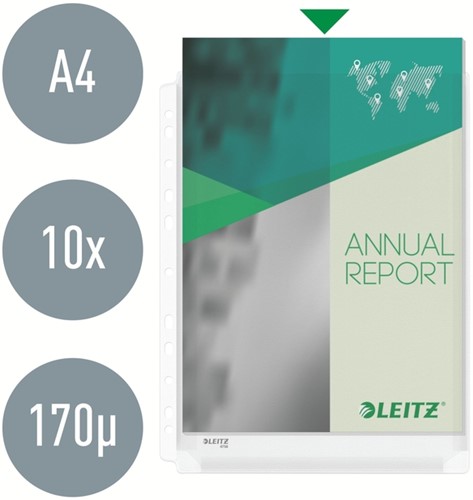 Showtas Leitz Premium copy safe 0.17mm PVC Expansievouw glashelder 10 stuks-8