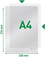 Insteekmap L-model Leitz Premium copy safe 0.15mm PVC A4 transparant 100 stuks-5