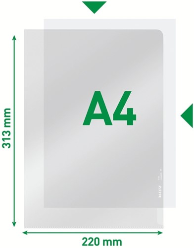 Insteekmap L-model Leitz Premium lasnaad copy safe 0.15mm PVC A4 transparant 100 stuks-3