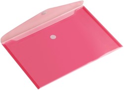 Enveloptas Europel A5 250x180mm dwars transparant rood