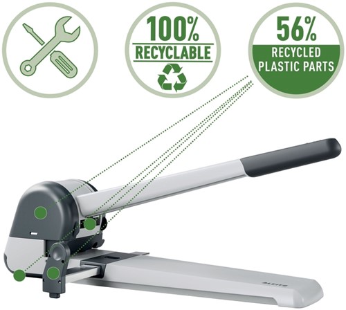 Perforator Leitz Heavy Duty Super 5182 250 vel zilver-7