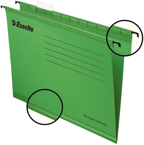 Hangmap Esselte Classic folio V-bodem 382x240mm groen-3