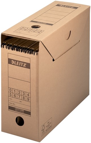 Archiefdoos met deksel Leitz Premium 120x275x325mm natuurbruin-1