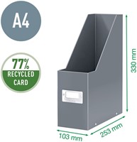 Tijdschriftencassette Leitz WOW click & store gerecycled karton zwart-5