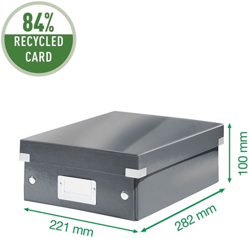 Sorteerbox Leitz WOW Click & Store 280x100x370mm gerecycled karton wit-3