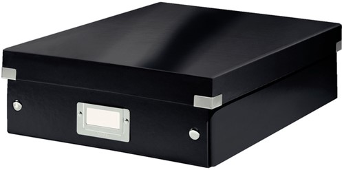 Opbergdoos Leitz Wow Click & Store organiser 280x100x370mm middel gerecycled karton zwart