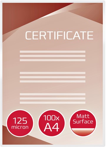 Lamineerhoes GBC A4 2x125micron mat 100 stuks-2