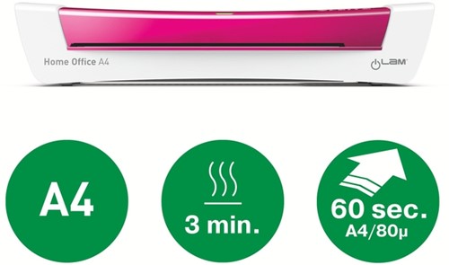Lamineermachine Leitz iLAM Home Office A4 roze-2