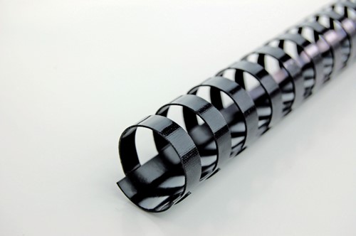 Bindrug GBC 22mm 21rings A4 zwart 100 stuks-1