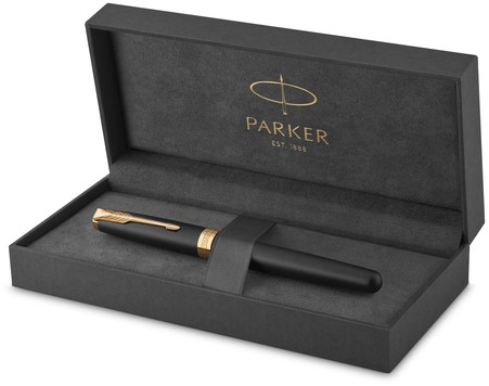 Vulpen Parker Sonnet matte black lacquer GT medium-2