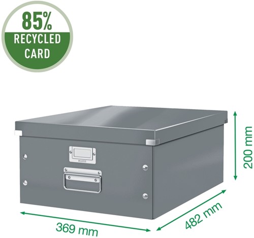 Opbergdoos Leitz Click & Store WOW groot 369x200x482mm zwart-4