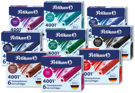 Inktpatroon Pelikan 4001 koningsblauw 6 stuks-2