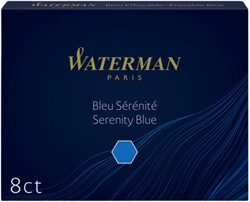 Inktpatroon Waterman nr 23 lang blauw pak à 8 stuks