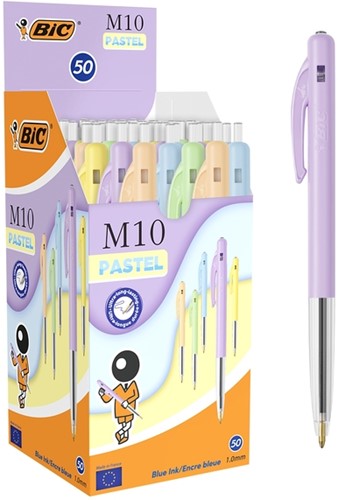 Balpen Bic M10 Colors Pastel Colors medium assorti