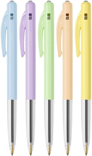 Balpen Bic M10 medium pastel assorti 8+2 gratis-3