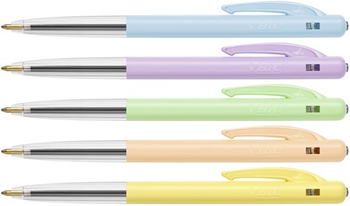 Balpen Bic M10 medium pastel assorti 8+2 gratis-2