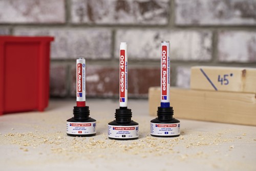 Viltstift edding 3300 schuin 1-5mm assorti blister à 4 stuks-3