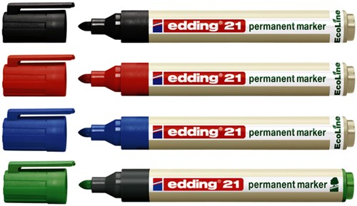 Viltstift edding 21 EcoLine rond blauw 1.5-3mm-2